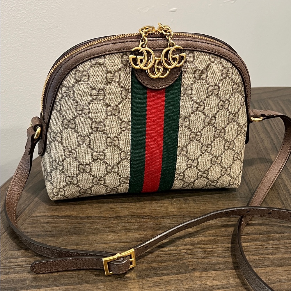 Gucci GG Supreme Ophidia Leather Crossbody